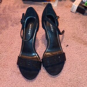 Maripé black heels size 7 1/2